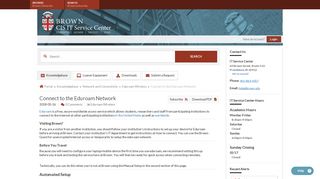 Connect to the Eduroam Network - Knowledgebase / Network and ...