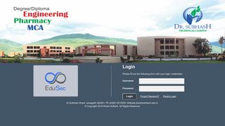 EduSec College Management System - Login Site