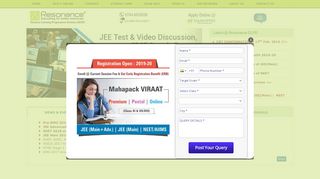 Resonance - Distance Learning Program for JEE Main, IIT-JEE ...