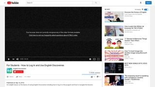 For Students - How to Log In and Use English Discoveries - YouTube
