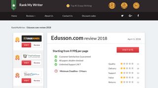Edusson review 2018 of Online Writing Service with Deplorable ...