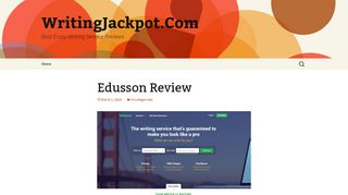 Edusson Review: Is It Legit? - WritingJackpot.Com