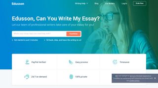 Someone to Write your Essay for You? Check Edusson - Edusson.com