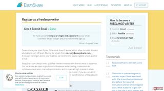 Register as a freelance writer - EssayShark