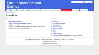 Parent Links - Fort LeBoeuf School District