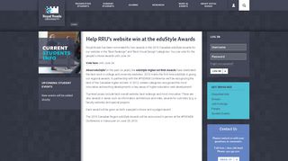 Help RRU's website win at the eduStyle Awards | MyRRU for Students