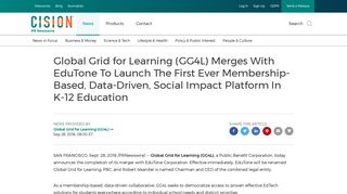 Global Grid for Learning (GG4L) Merges With EduTone To Launch ...