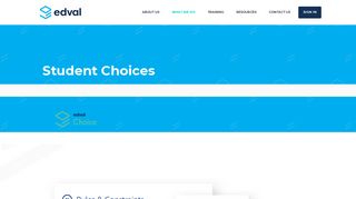 Student Choices – Edval
