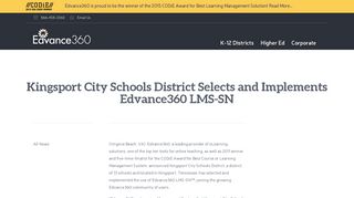 Kingsport City Schools District Selects and Implements Edvance360 ...