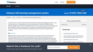 Edvance 360 learning management system | eLearning - Freelancer