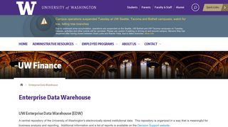 Enterprise Data Warehouse | UW Finance
