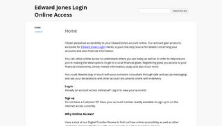 Edward Jones Login Online Access - Google Sites