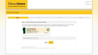 Enroll: Account Validation | Edward Jones Account Access