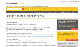 Hiring and Application Process - Edward Jones Careers