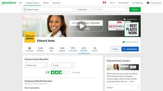 Edward Jones Employee Benefits and Perks | Glassdoor.ca