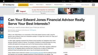 Can Your Edward Jones Financial Advisor Really Serve Your Best ...