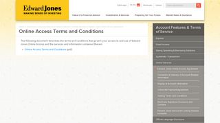 Account Access Agreement | Edward Jones