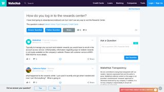 How do you log in to the rewards center? - WalletHub
