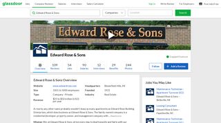 Working at Edward Rose & Sons | Glassdoor