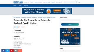 Edwards Air Force Base Edwards Federal Credit Union | Military.com