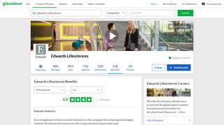 Edwards Lifesciences Employee Benefits and Perks | Glassdoor