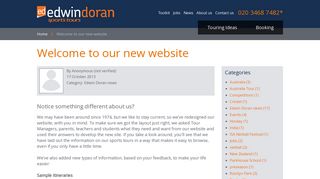 Welcome to Our New Website | Edwin Doran