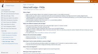 About edX edge - FAQs - UT MOOC Projects - UT Austin Wikis