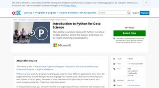 Introduction to Python for Data Science - edX
