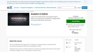 Analytics in Python - edX