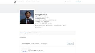 Aneeq Dholakia - AngelList