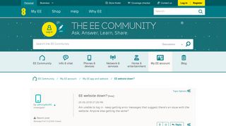 EE website down? - The EE Community