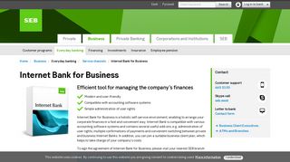 Internet Bank for Business | SEB