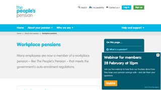Private workplace pensions | The People's Pension