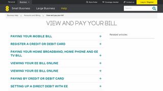 View and pay your bill | Help | EE