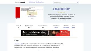 Adp.eease.com website. Login.