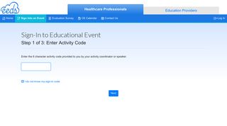 eeds - Sign-In to Event