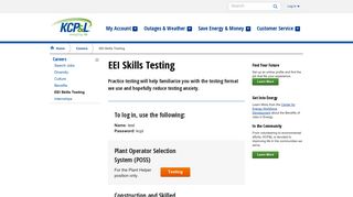 EEI Skills Testing - KCP&L