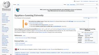 Egyptian e-Learning University - Wikipedia