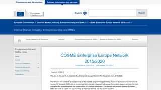 COSME Enterprise Europe Network 2015/2020 | Internal Market ...