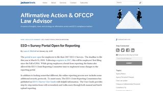 EEO-1 Survey Portal Open for Reporting | Affirmative Action & OFCCP ...
