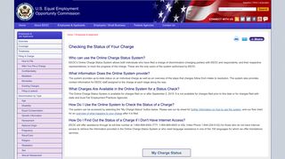 Checking the Status of Your Charge - EEOC