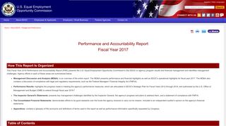 Performance and Accountability Report FY 2017 - EEOC