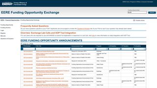 Financial Opportunities: Funding Opportunity ... - EERE Exchange