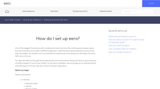 How do I set up eero? – eero Help Center