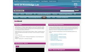 eESS - NHS 24 Knowledge Lab - The Knowledge Network