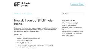 How do I contact EF Ultimate Break? – Help Center