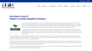 EFAACT, A DCAA-Compliant Solution | Rose Financial
