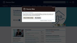 Fannie Mae Single-Family Business Homepage