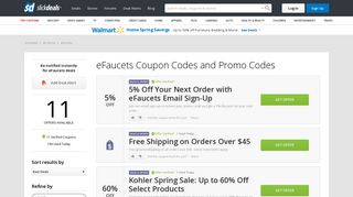 eFaucets Coupon Codes, Promo Codes, Discounts | Slickdeals