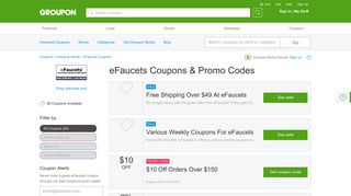 Efaucets Coupons, Promo Codes & Deals 2019 - Groupon